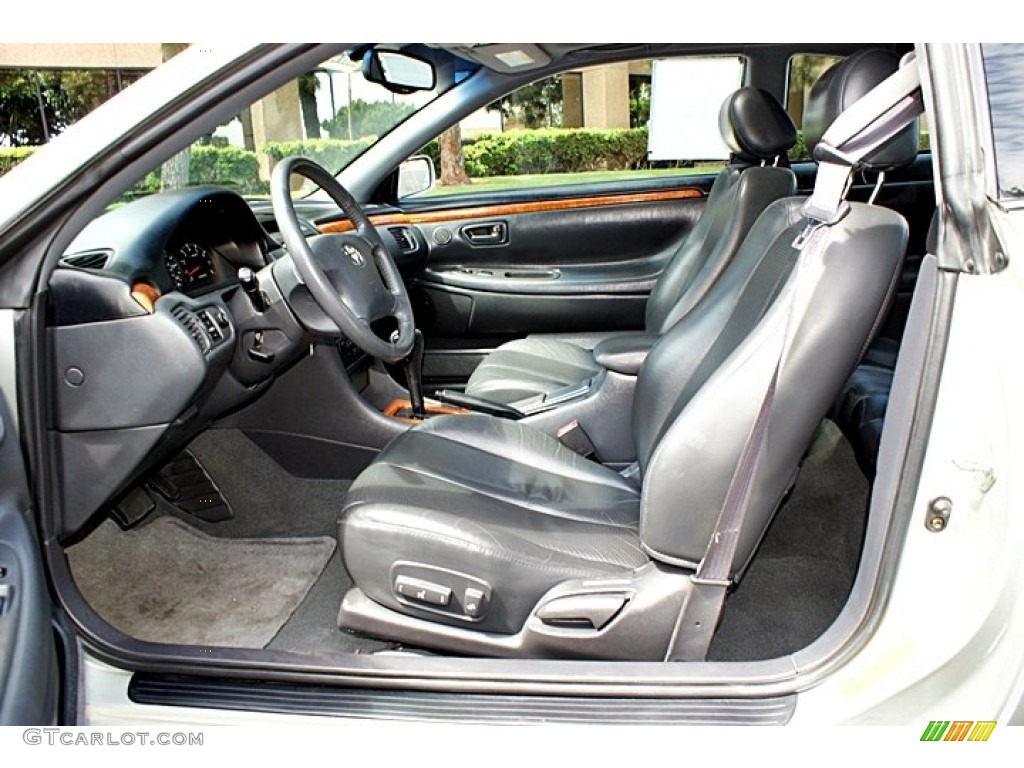 Charcoal Interior 2002 Toyota Solara SLE V6 Coupe Photo #68286106