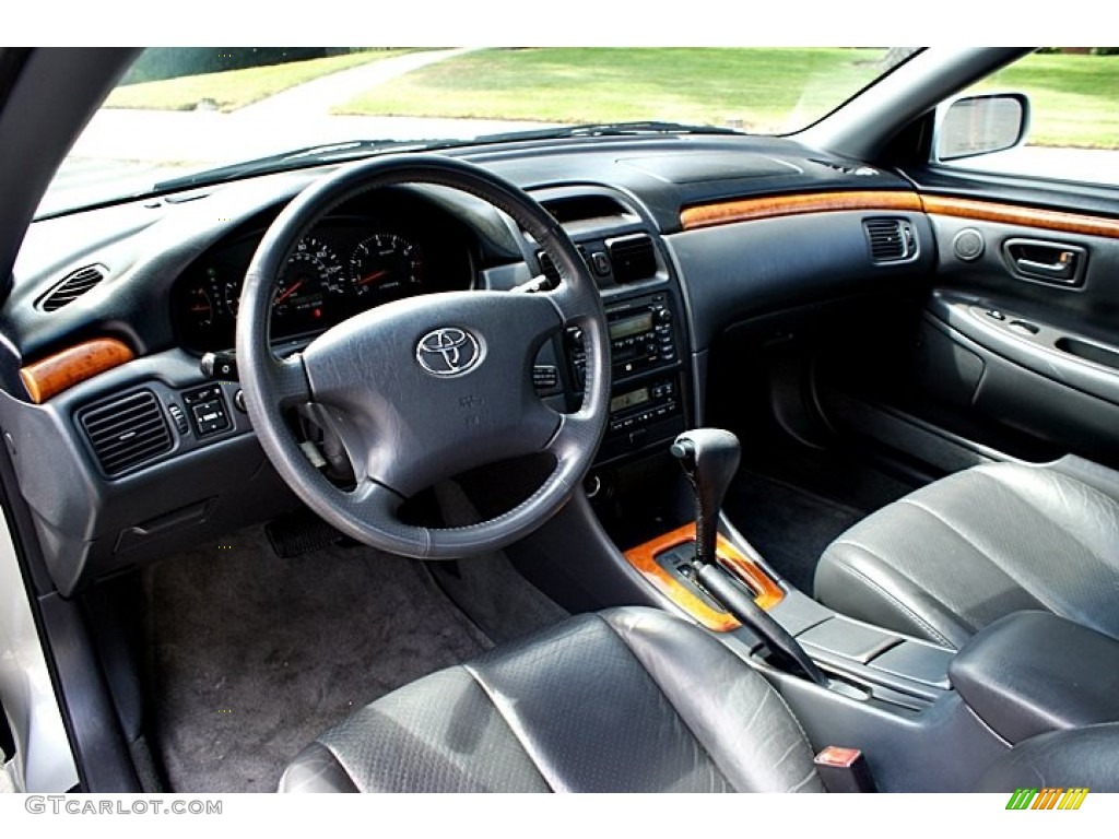 Charcoal Interior 2002 Toyota Solara SLE V6 Coupe Photo #68286143