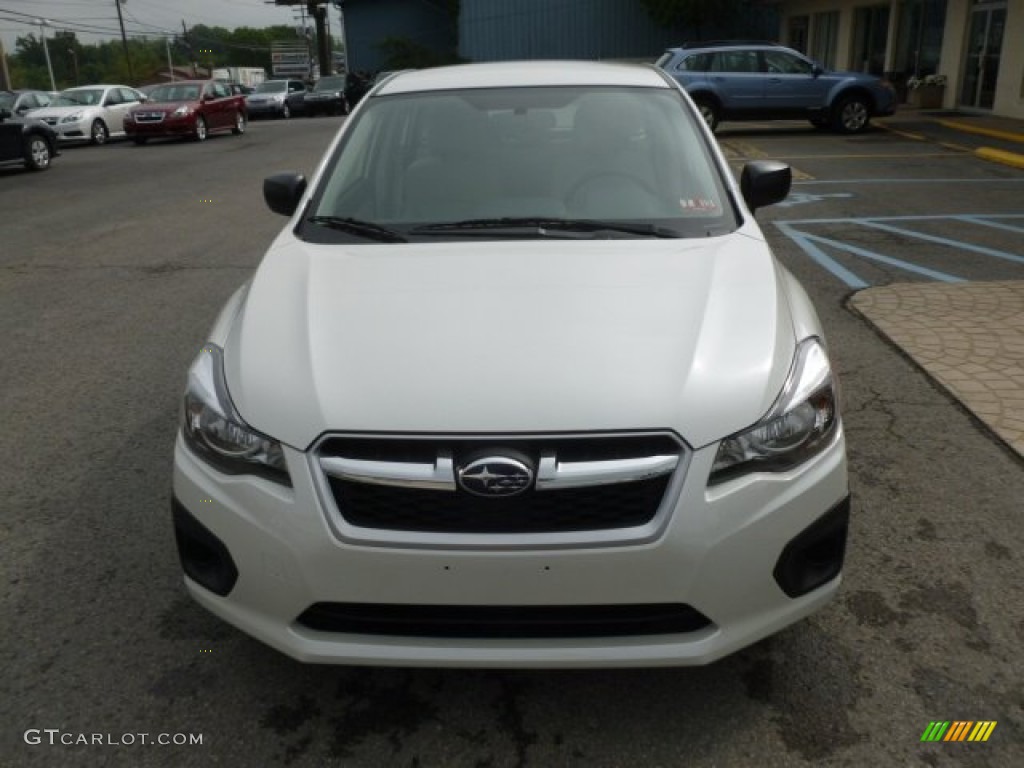 2012 Impreza 2.0i 5 Door - Satin White Pearl / Ivory photo #2