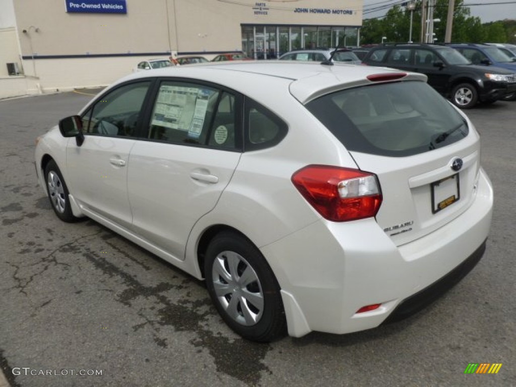 2012 Impreza 2.0i 5 Door - Satin White Pearl / Ivory photo #4