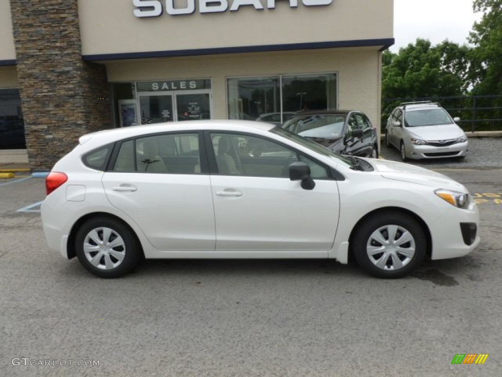 2012 Impreza 2.0i 5 Door - Satin White Pearl / Ivory photo #7