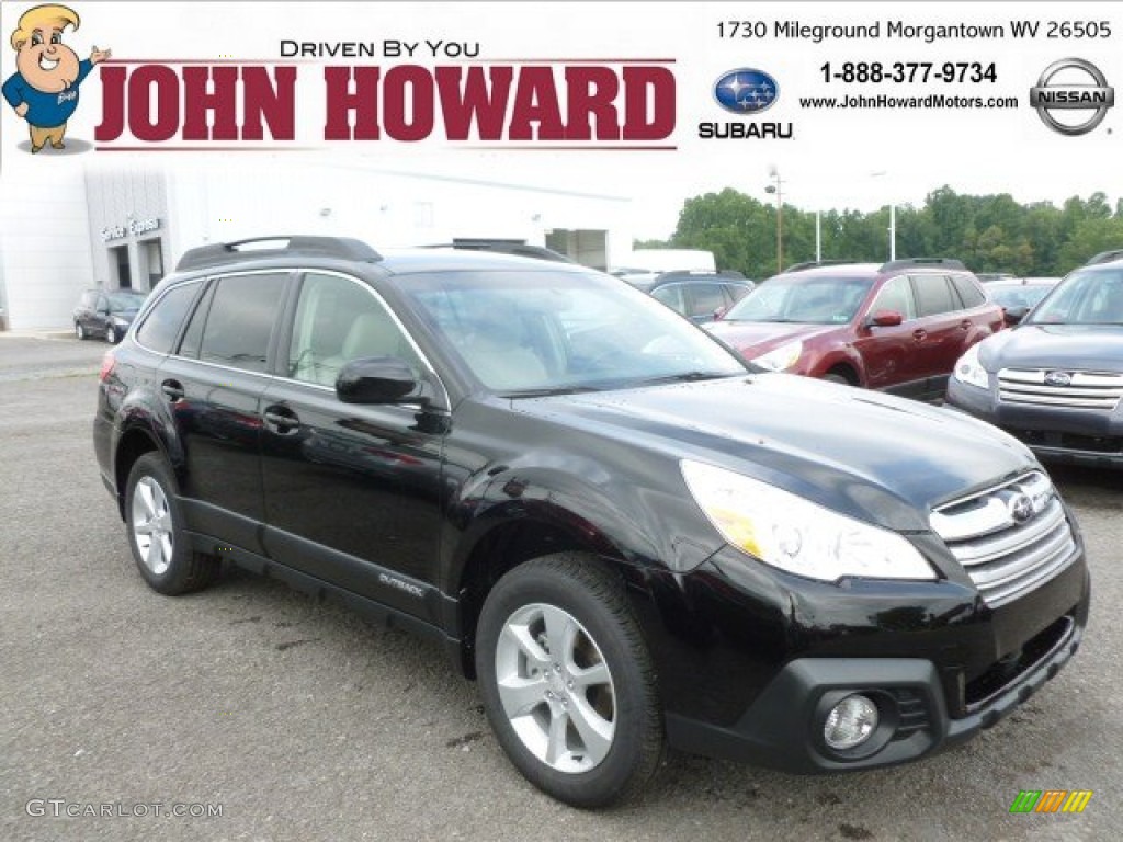 2013 Outback 2.5i Premium - Crystal Black Silica / Ivory photo #1