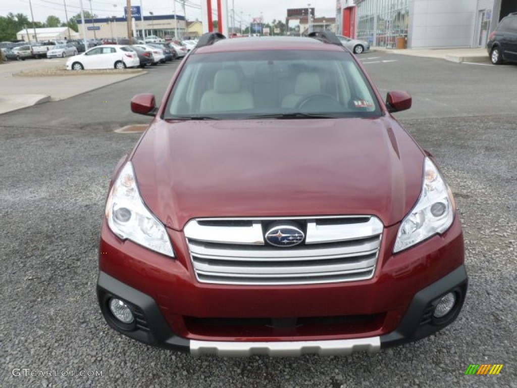 2013 Outback 2.5i Limited - Venetian Red Pearl / Warm Ivory Leather photo #2