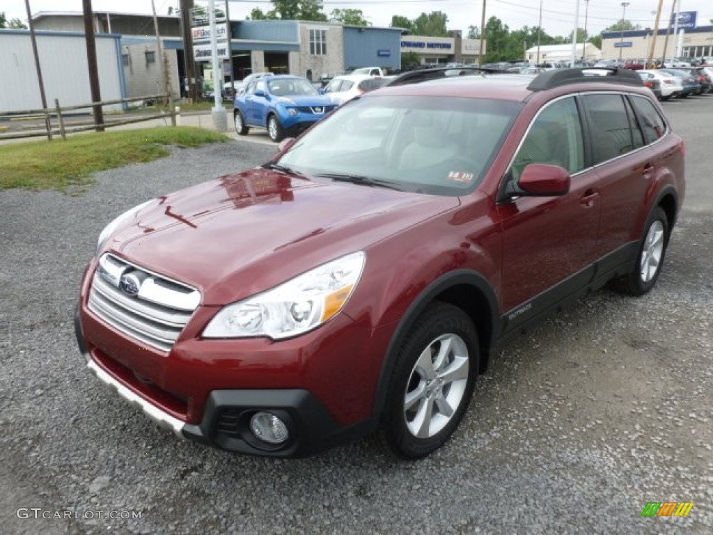 2013 Outback 2.5i Limited - Venetian Red Pearl / Warm Ivory Leather photo #3