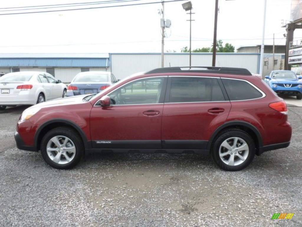 2013 Outback 2.5i Limited - Venetian Red Pearl / Warm Ivory Leather photo #4