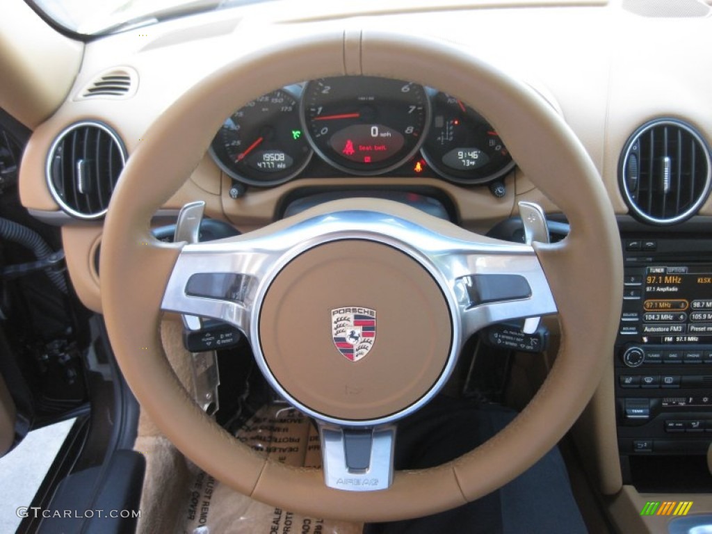 2010 Porsche Cayman Standard Cayman Model Sand Beige Steering Wheel Photo #68290115