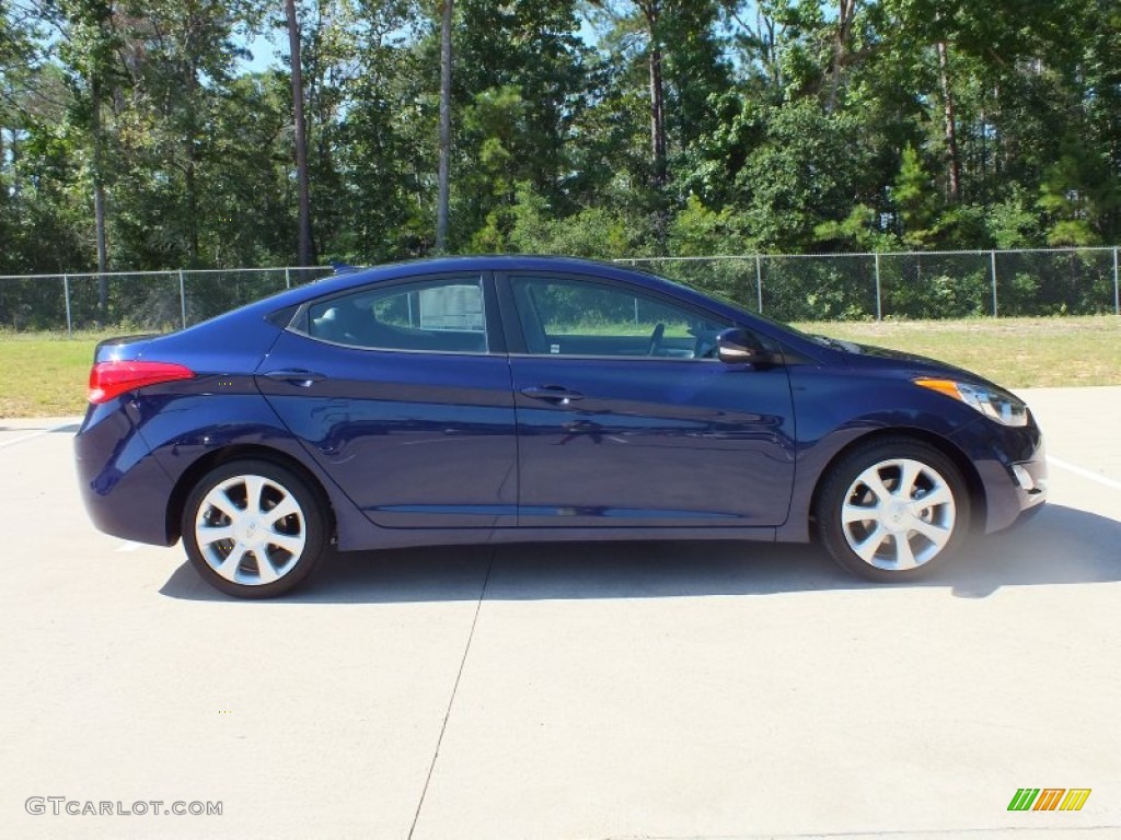 2013 Elantra Limited - Indigo Night / Gray photo #4