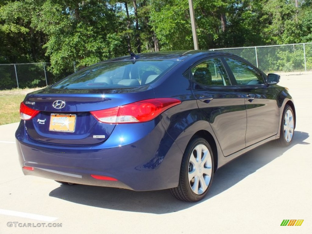 2013 Elantra Limited - Indigo Night / Gray photo #5