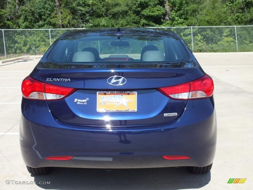 2013 Elantra Limited - Indigo Night / Gray photo #6