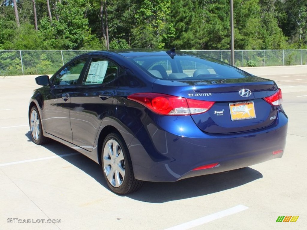 2013 Elantra Limited - Indigo Night / Gray photo #7