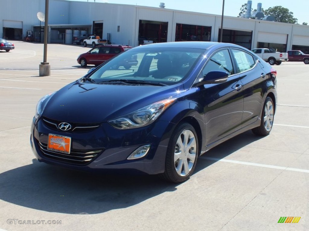 2013 Elantra Limited - Indigo Night / Gray photo #9