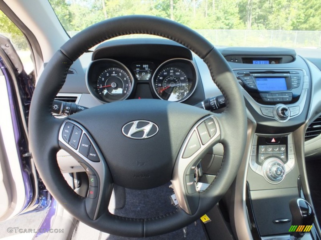 2013 Elantra Limited - Indigo Night / Gray photo #13