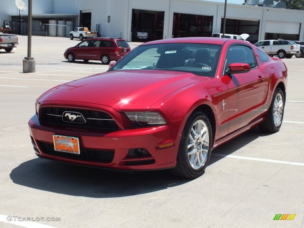 2013 Mustang V6 Premium Coupe - Red Candy Metallic / Charcoal Black photo #9