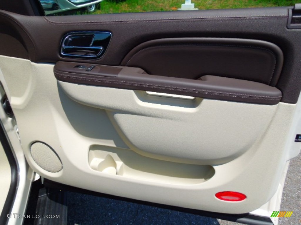 2013 Cadillac Escalade ESV Platinum AWD Cocoa/Light Linen Door Panel Photo #68292380