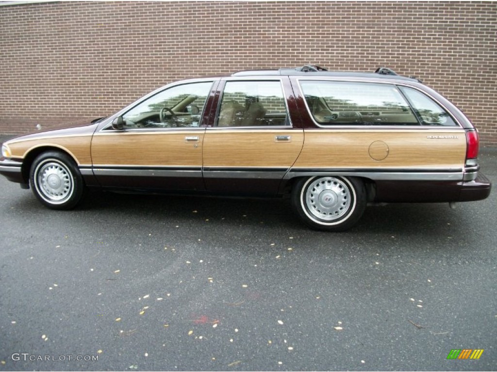 Dark Cherry Metallic 1996 Buick Roadmaster Estate Collectors Edition Wagon Exterior Photo #68292848