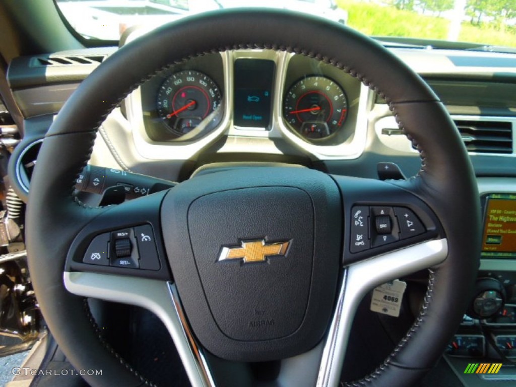 2013 Chevrolet Camaro LT/RS Convertible Black Steering Wheel Photo #68293037