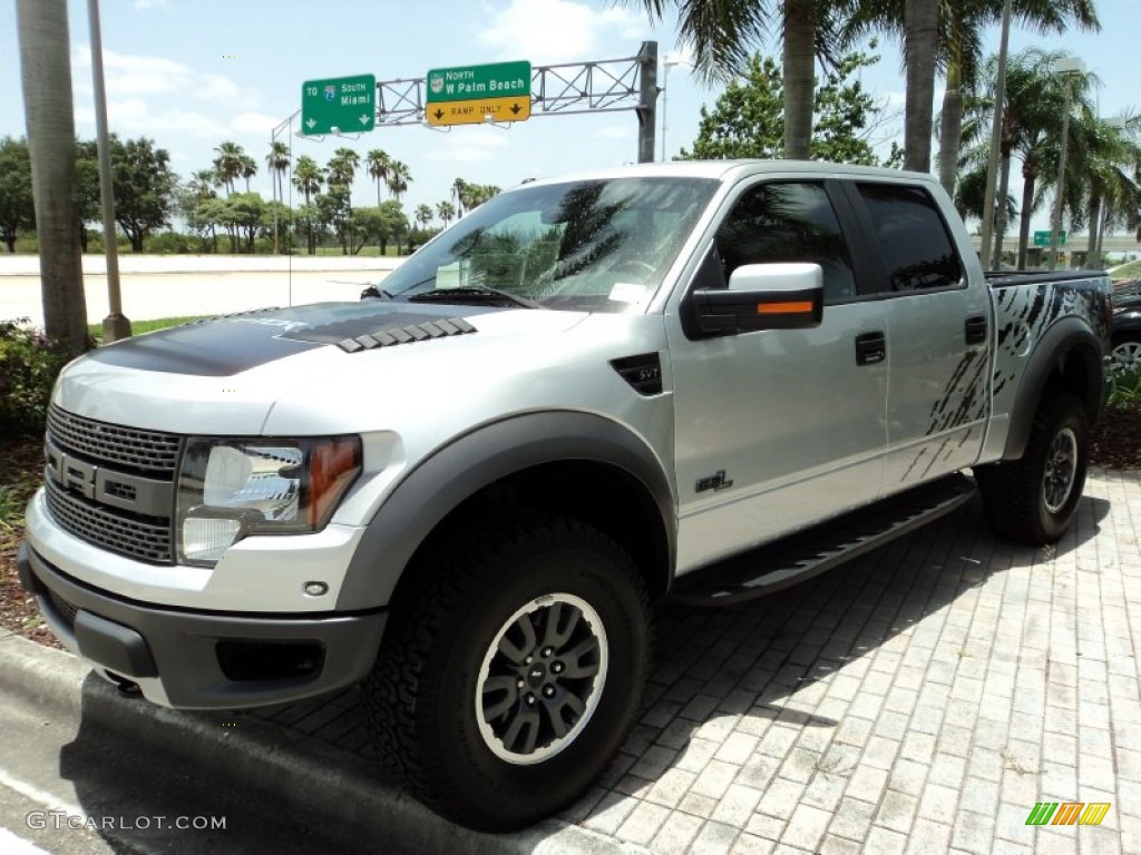 2011 F150 SVT Raptor SuperCrew 4x4 - Ingot Silver Metallic / Raptor Black photo #13