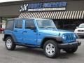 2010 Surf Blue Pearl Jeep Wrangler Unlimited Sport  photo #1