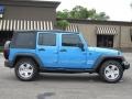 2010 Surf Blue Pearl Jeep Wrangler Unlimited Sport  photo #5