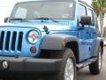 2010 Surf Blue Pearl Jeep Wrangler Unlimited Sport  photo #15