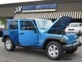 2010 Surf Blue Pearl Jeep Wrangler Unlimited Sport  photo #19