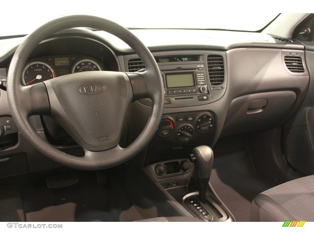 2009 Kia Rio LX Sedan Gray Dashboard Photo #68295977