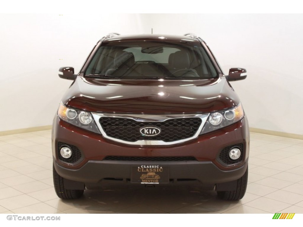 2011 Sorento EX - Dark Cherry / Black photo #2