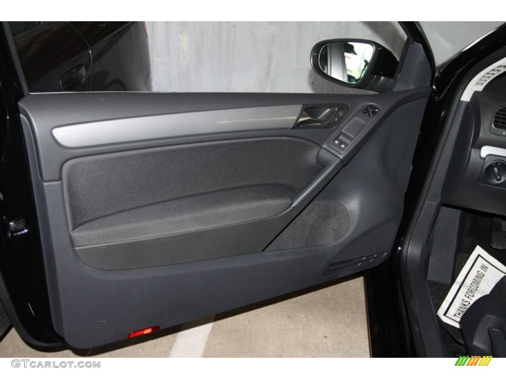 2013 Volkswagen Golf 2 Door Titan Black Door Panel Photo #68298548