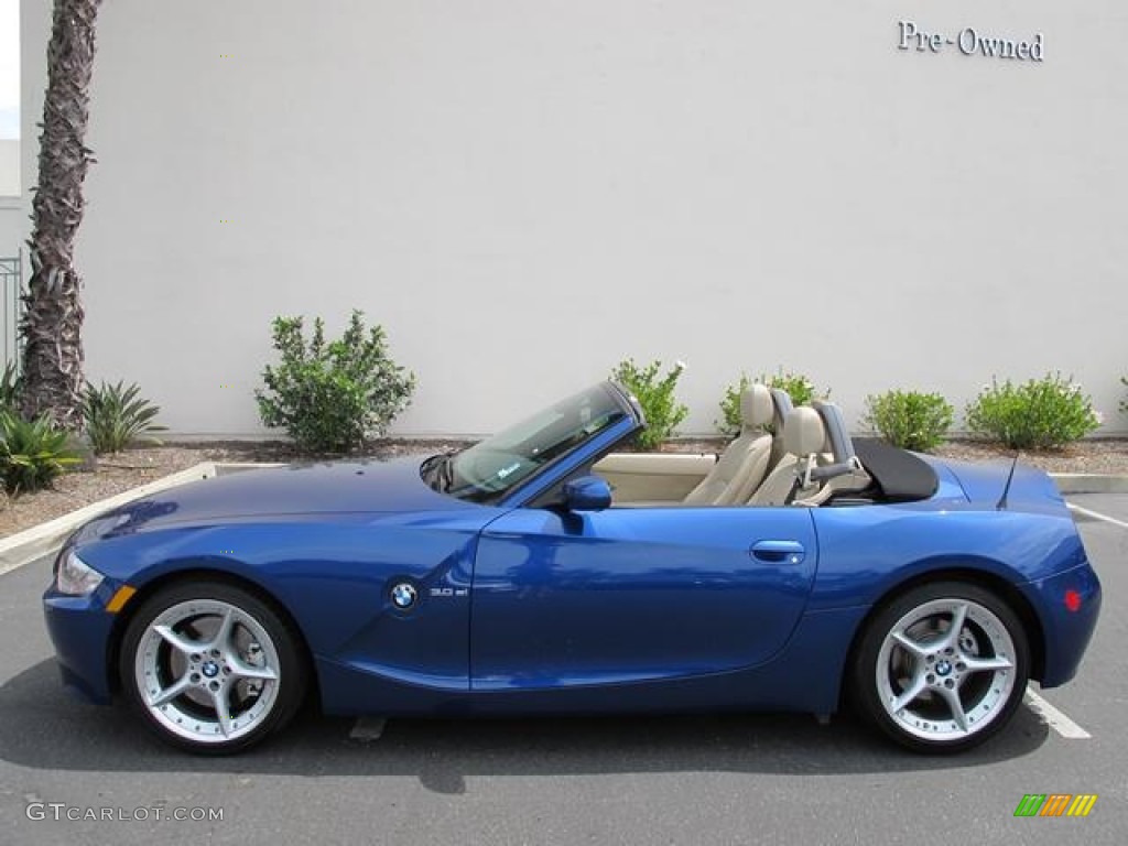 Montego Blue Metallic 2007 BMW Z4 3.0si Roadster Exterior Photo #68298827