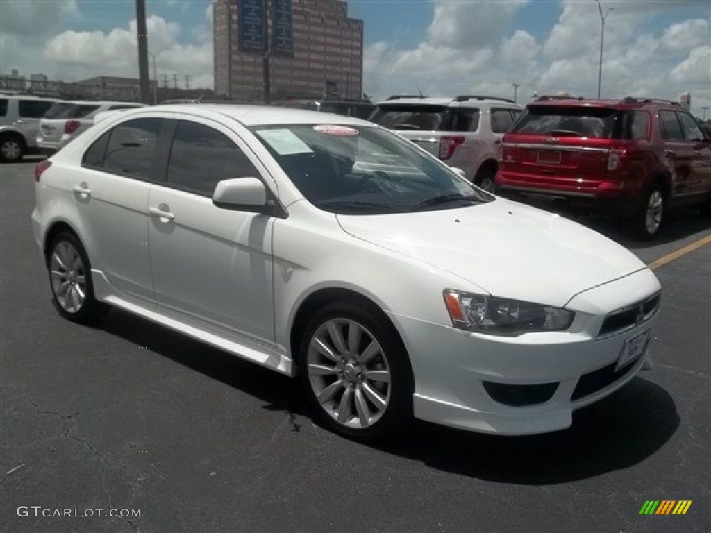 2010 Lancer Sportback GTS - Wicked White Metallic / Black photo #1