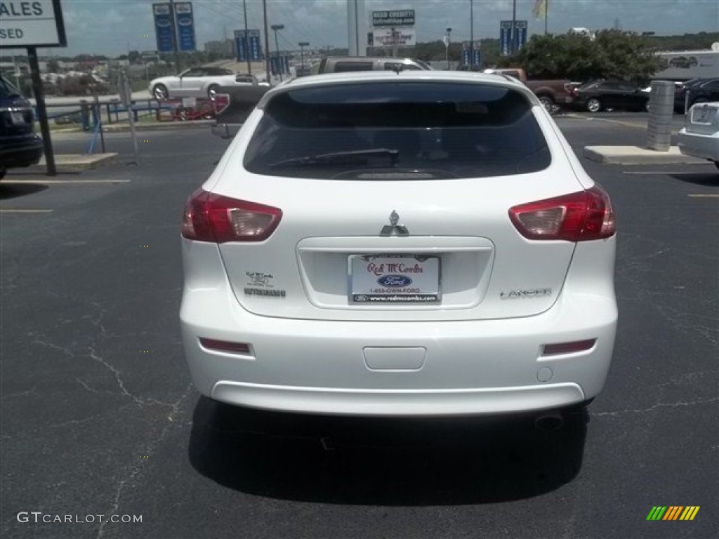 2010 Lancer Sportback GTS - Wicked White Metallic / Black photo #4