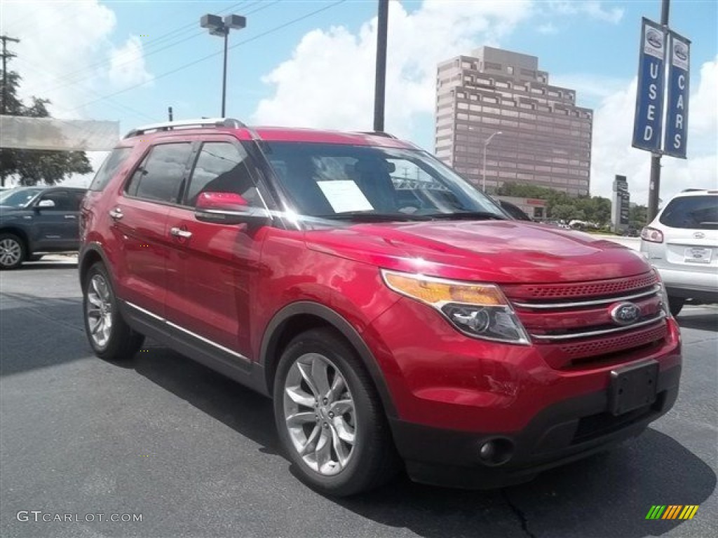 2012 Explorer Limited - Red Candy Metallic / Charcoal Black photo #1