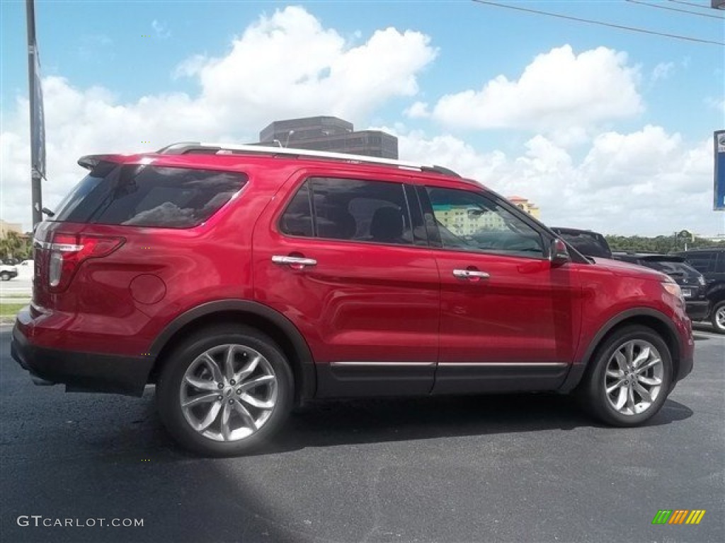 2012 Explorer Limited - Red Candy Metallic / Charcoal Black photo #2