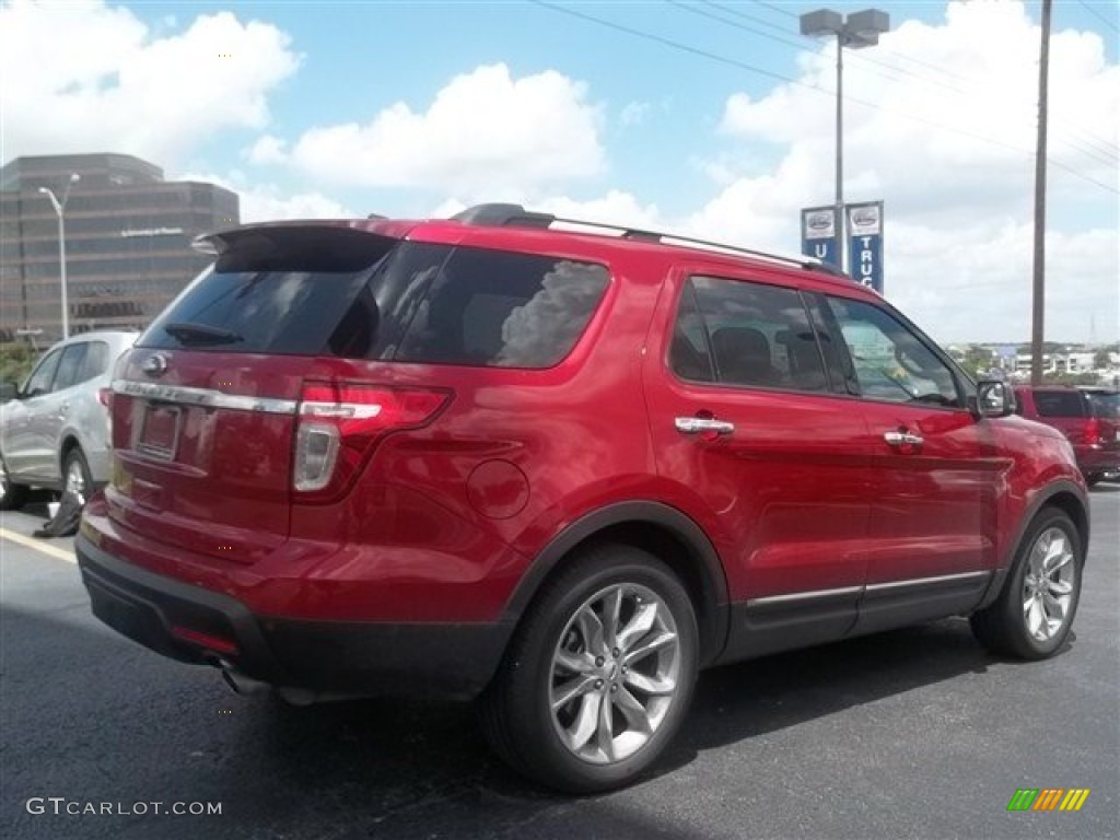 2012 Explorer Limited - Red Candy Metallic / Charcoal Black photo #3