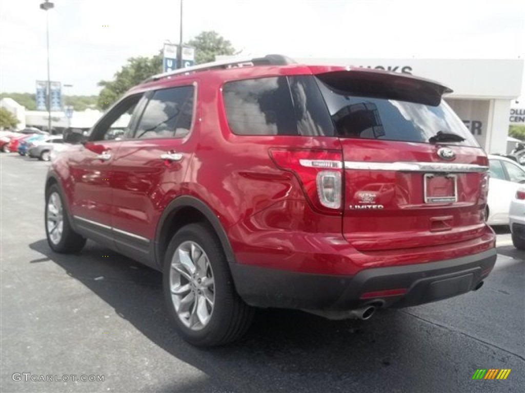 2012 Explorer Limited - Red Candy Metallic / Charcoal Black photo #5