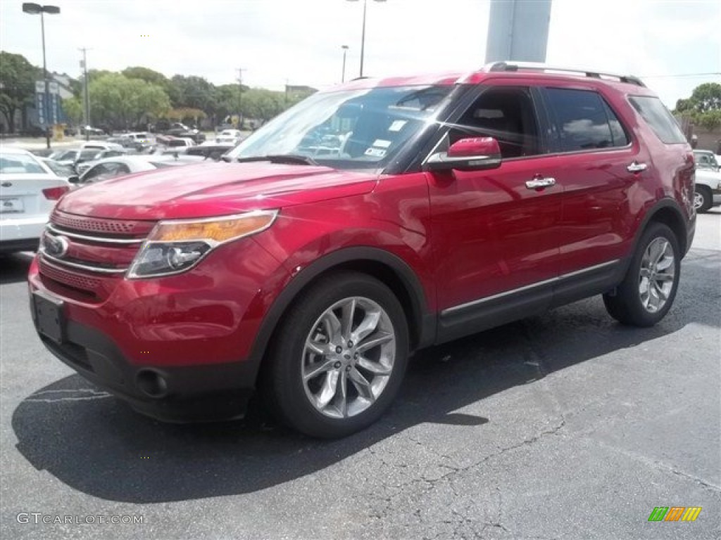 2012 Explorer Limited - Red Candy Metallic / Charcoal Black photo #7