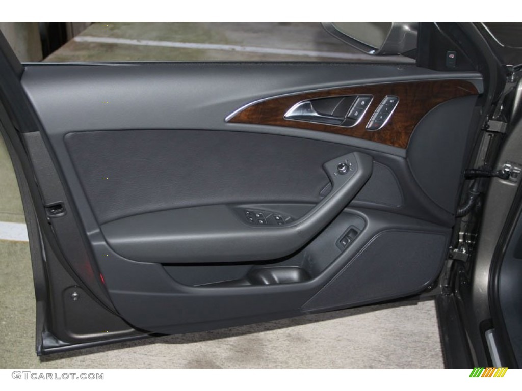 2013 Audi A6 2.0T Sedan Black Door Panel Photo #68301083