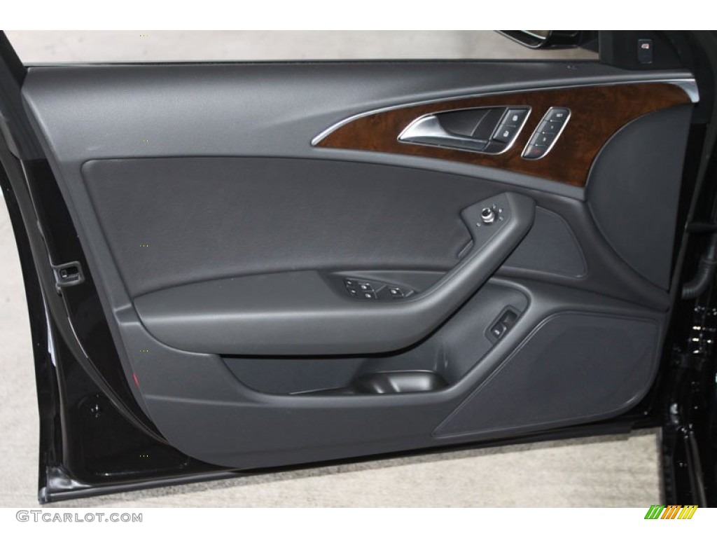 2013 Audi A6 2.0T Sedan Black Door Panel Photo #68301365