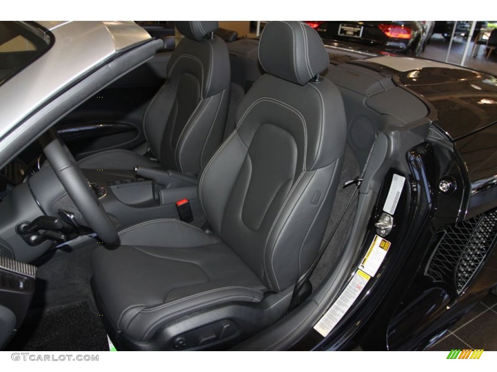 Black Interior 2012 Audi R8 Spyder 5.2 FSI quattro Photo #68302357