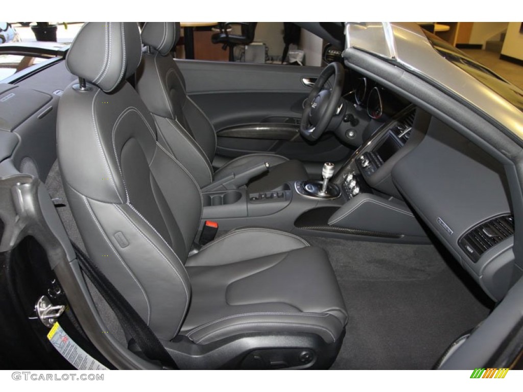 Black Interior 2012 Audi R8 Spyder 5.2 FSI quattro Photo #68302496