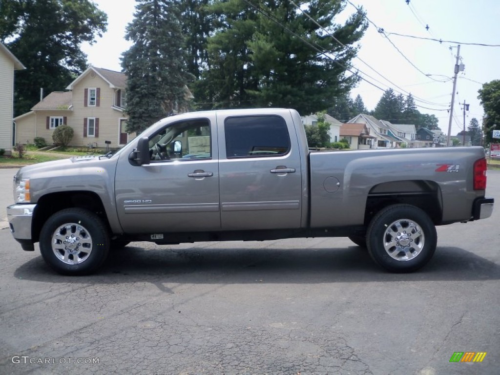 Graystone Metallic 2012 Chevrolet Silverado 2500HD LTZ Crew Cab 4x4 Exterior Photo #68303678