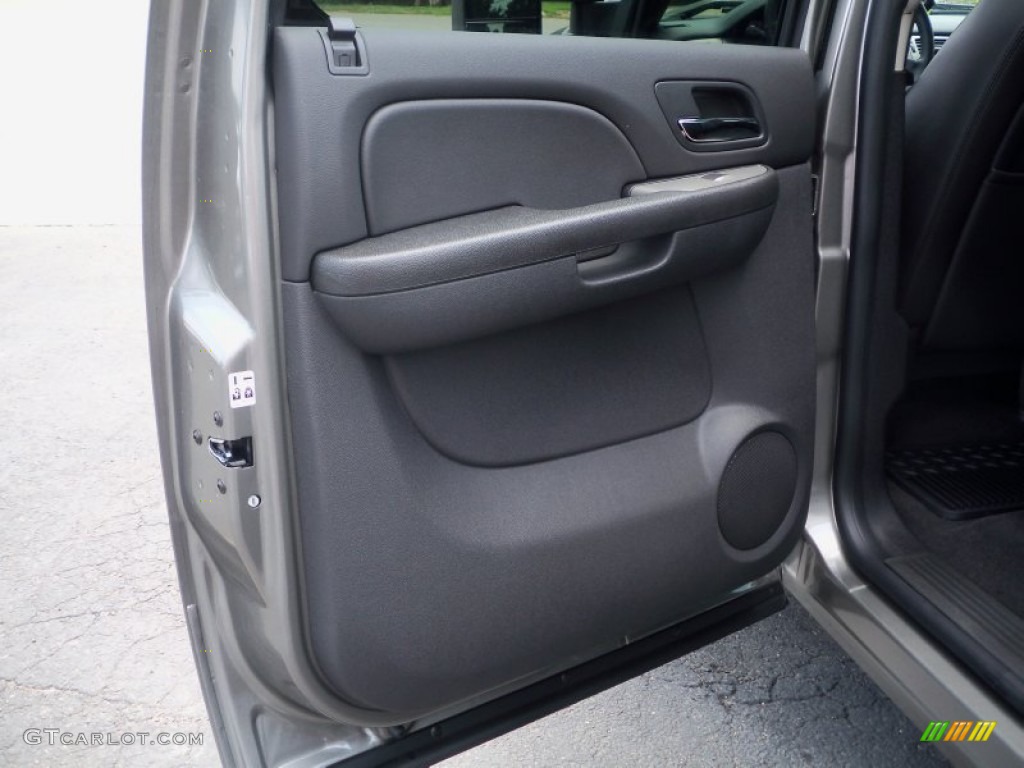 2012 Chevrolet Silverado 2500HD LTZ Crew Cab 4x4 Ebony Door Panel Photo #68303753