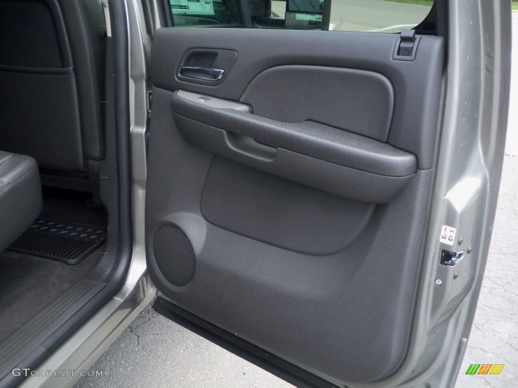 2012 Chevrolet Silverado 2500HD LTZ Crew Cab 4x4 Ebony Door Panel Photo #68303771