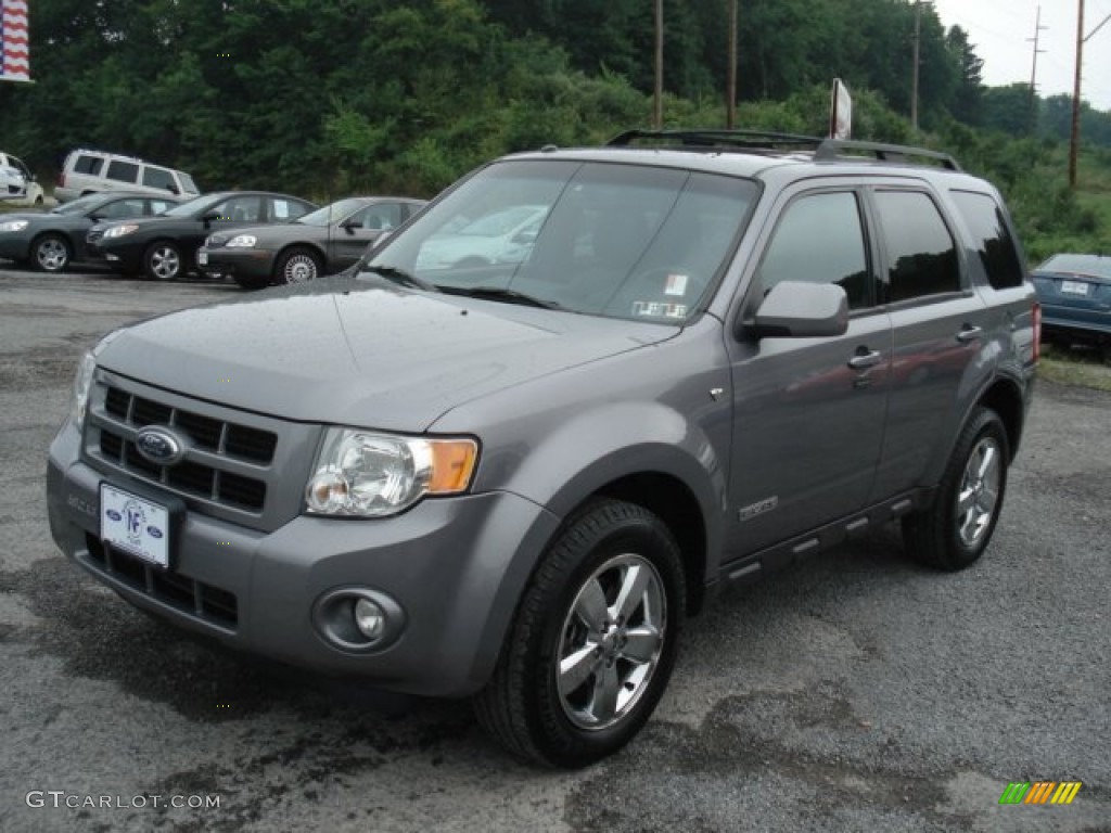 2008 Escape Limited 4WD - Tungsten Grey Metallic / Charcoal photo #4