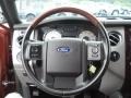 2008 Ford Expedition Charcoal Black/Chaparral Leather Interior Steering Wheel Photo