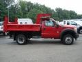 Vermillion Red 2012 Ford F550 Super Duty XL Regular Cab 4x4 Dump Truck