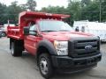 Vermillion Red - F550 Super Duty XL Regular Cab 4x4 Dump Truck Photo No. 2