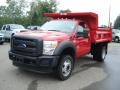 Vermillion Red - F550 Super Duty XL Regular Cab 4x4 Dump Truck Photo No. 4