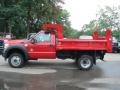 Vermillion Red - F550 Super Duty XL Regular Cab 4x4 Dump Truck Photo No. 5