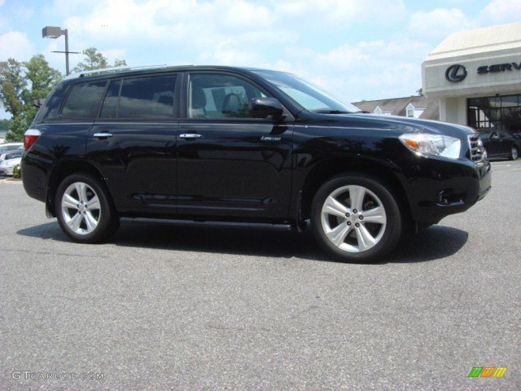 2009 Highlander Limited 4WD - Black / Ash photo #2